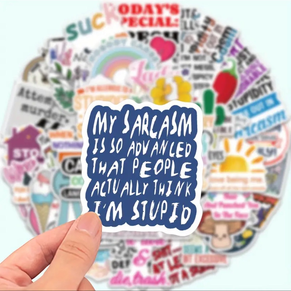 50 pcs funny sarcastic stickers